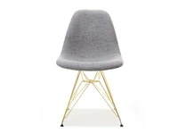Designerskie krzesło tapicerowane MPC ROD TAP szaro-złote - przód