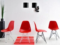 Nowoczesne krzesło MPC ROD czerwone - różne profile i kolory podstawy.
