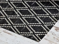 Designerski dywan RAKET GRAFIT naturalny plamoodporny - charakterystyczne detale