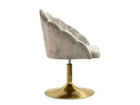 Obrotowe krzesło fotelowe LISA RING WELUR PLATYNA - ZŁOTY - profil