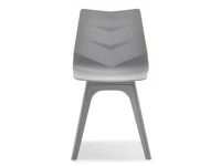 Designerskie krzesło kuchenne HOYA SZARE z tworzywa - przód