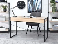 Designerskie duże biurko do pracowni NILS SONOMA + CZARNY - elegancko wykonany tył biurka